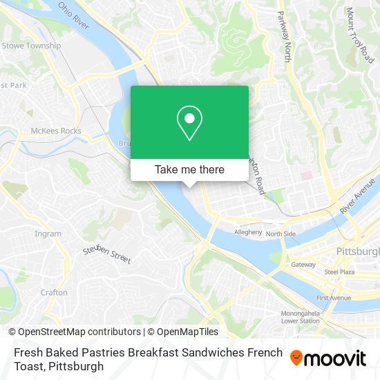 Mapa de Fresh Baked Pastries Breakfast Sandwiches French Toast