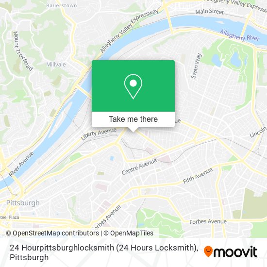 Mapa de 24 Hourpittsburghlocksmith (24 Hours Locksmith)