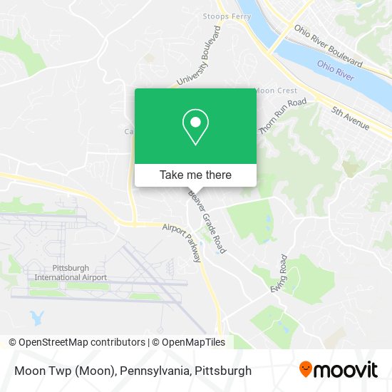 Mapa de Moon Twp (Moon), Pennsylvania
