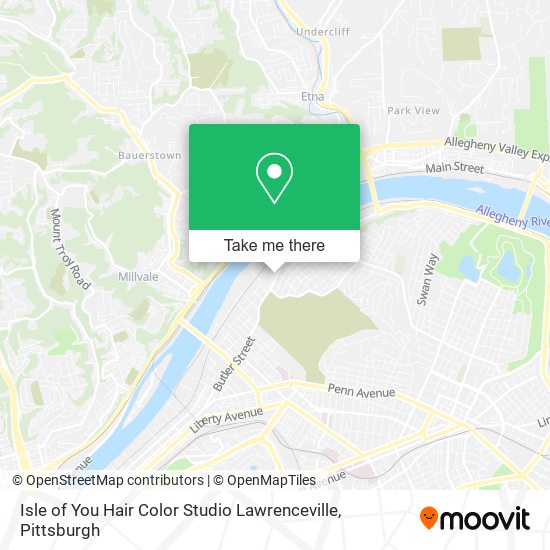 Isle of You Hair Color Studio Lawrenceville map