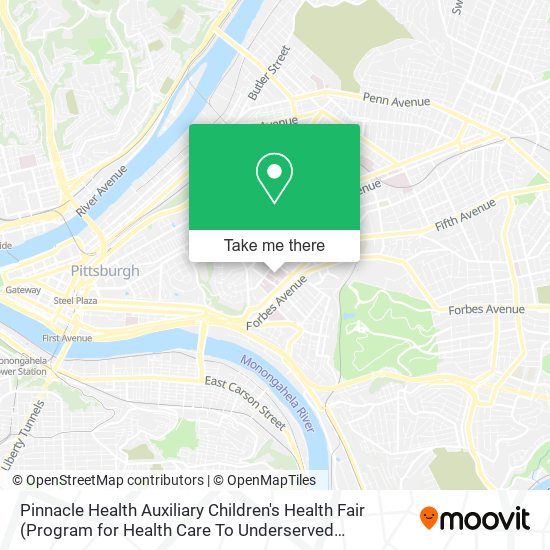 Pinnacle Health Auxiliary Children's Health Fair map