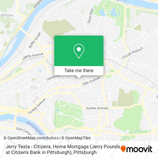 Jerry Testa - Citizens, Home Mortgage (Jerry Pounds at Citizen's Bank in Pittsburgh) map