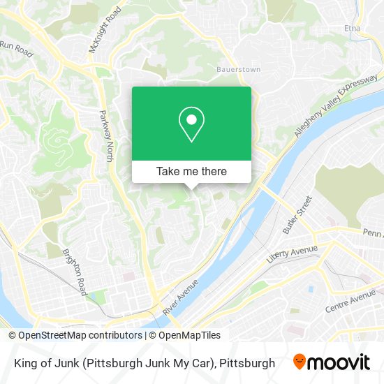 King of Junk (Pittsburgh Junk My Car) map