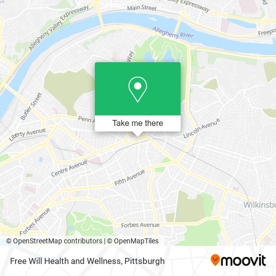 Free Will Health and Wellness map