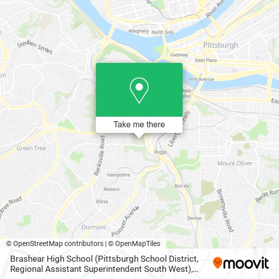 Brashear High School (Pittsburgh School District, Regional Assistant Superintendent South West) map