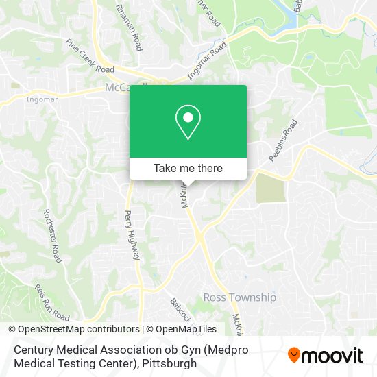 Century Medical Association ob Gyn (Medpro Medical Testing Center) map