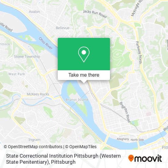 Mapa de State Correctional Institution Pittsburgh (Western State Penitentiary)
