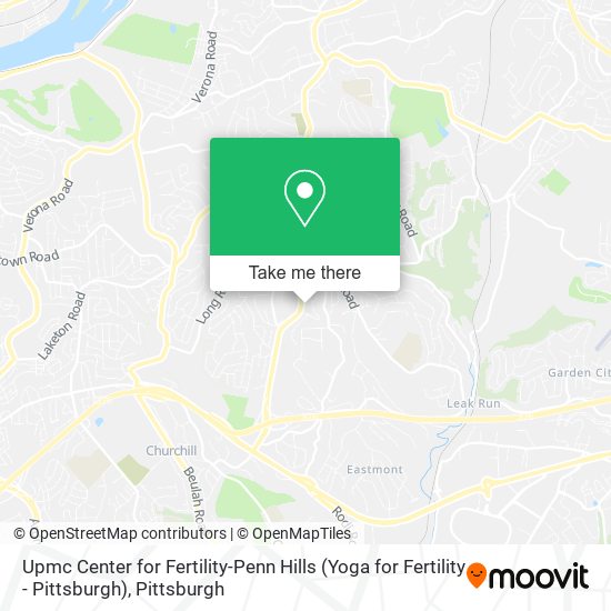 Mapa de Upmc Center for Fertility-Penn Hills (Yoga for Fertility - Pittsburgh)