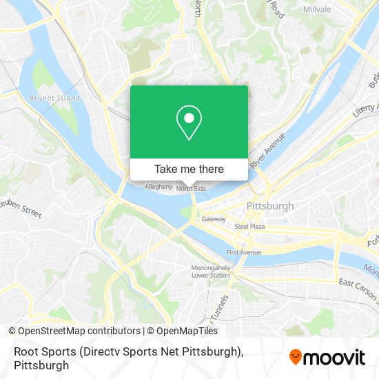 Mapa de Root Sports (Directv Sports Net Pittsburgh)