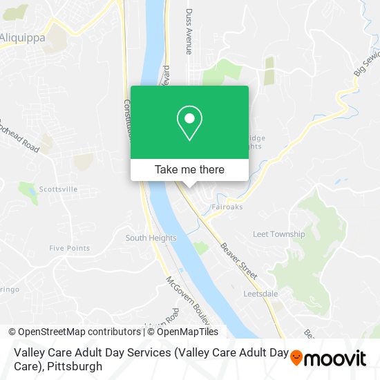 Valley Care Adult Day Services map
