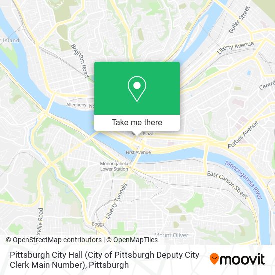 Mapa de Pittsburgh City Hall (City of Pittsburgh Deputy City Clerk Main Number)