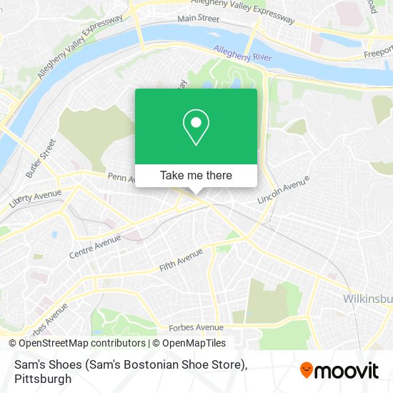 Mapa de Sam's Shoes (Sam's Bostonian Shoe Store)