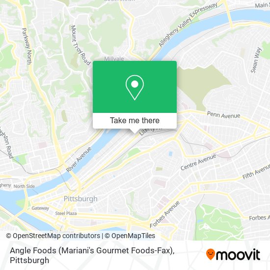 Mapa de Angle Foods (Mariani's Gourmet Foods-Fax)