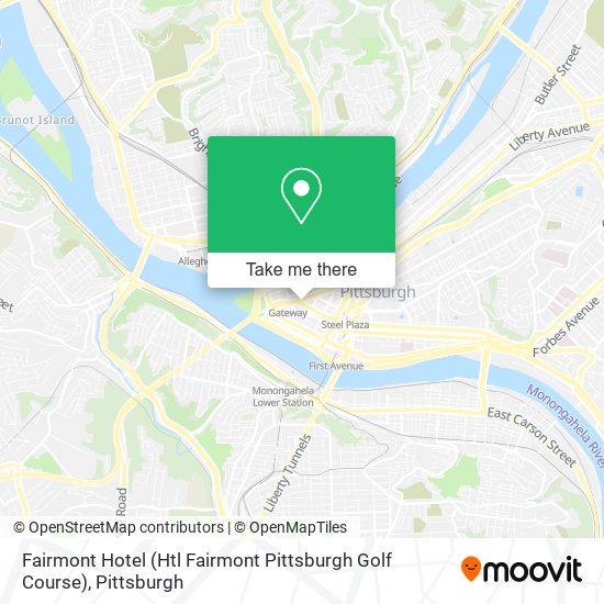 Mapa de Fairmont Hotel (Htl Fairmont Pittsburgh Golf Course)
