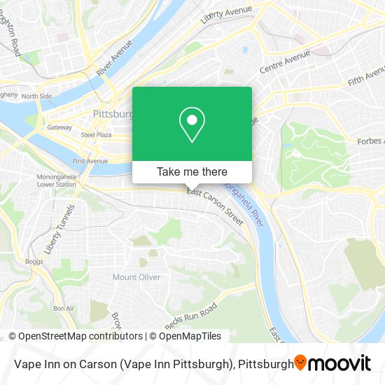 Mapa de Vape Inn on Carson (Vape Inn Pittsburgh)