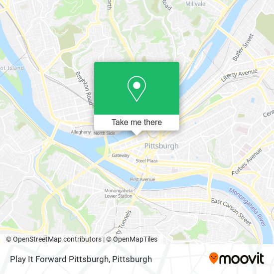 Play It Forward Pittsburgh map