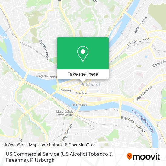 US Commercial Service (US Alcohol Tobacco & Firearms) map