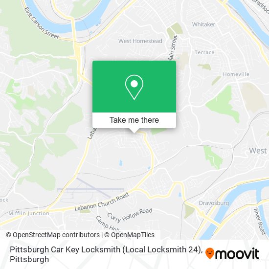 Mapa de Pittsburgh Car Key Locksmith (Local Locksmith 24)