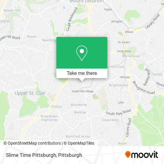 Slime Time Pittsburgh map