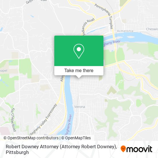 Robert Downey Attorney map