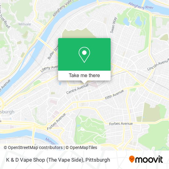 K & D Vape Shop (The Vape Side) map