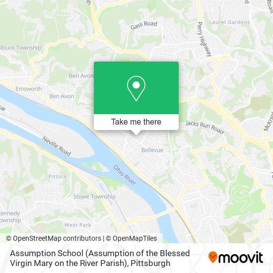 Mapa de Assumption School (Assumption of the Blessed Virgin Mary on the River Parish)
