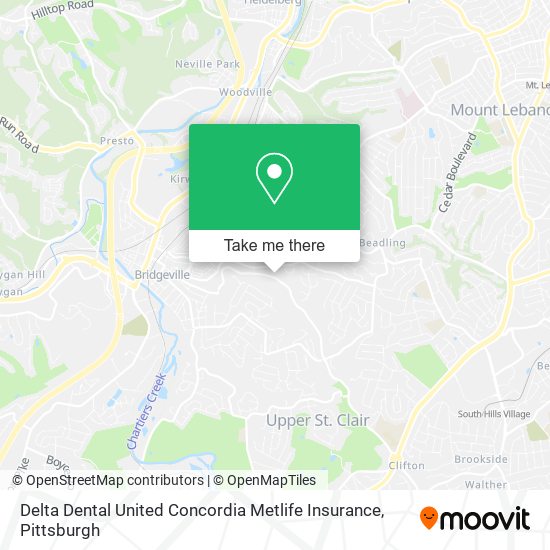 Delta Dental United Concordia Metlife Insurance map