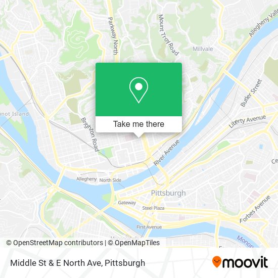 Middle St & E North Ave map