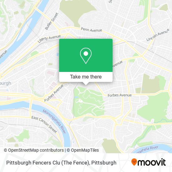 Pittsburgh Fencers Clu (The Fence) map