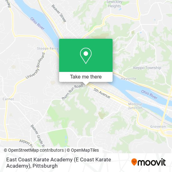Mapa de East Coast Karate Academy
