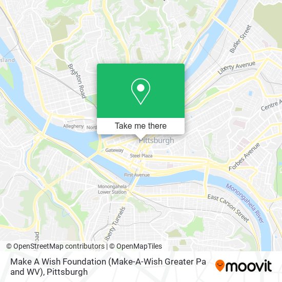 Make A Wish Foundation (Make-A-Wish Greater Pa and WV) map