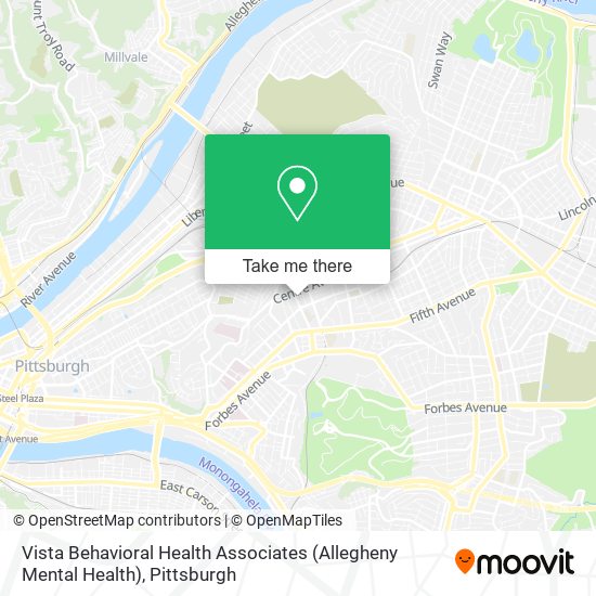 Mapa de Vista Behavioral Health Associates (Allegheny Mental Health)