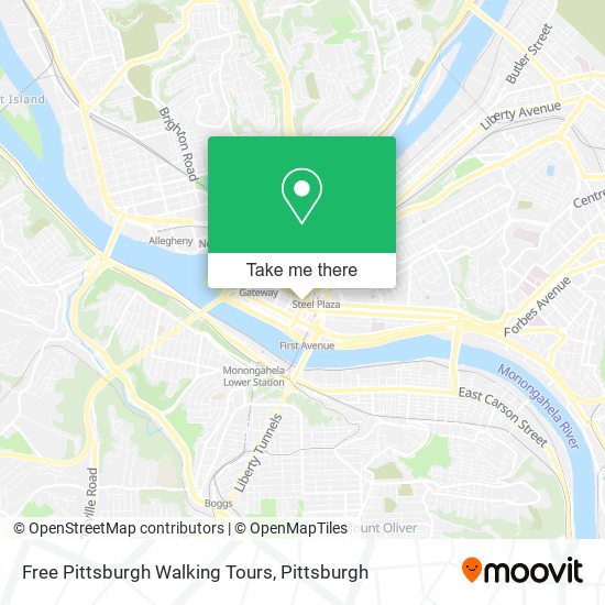 Free Pittsburgh Walking Tours map
