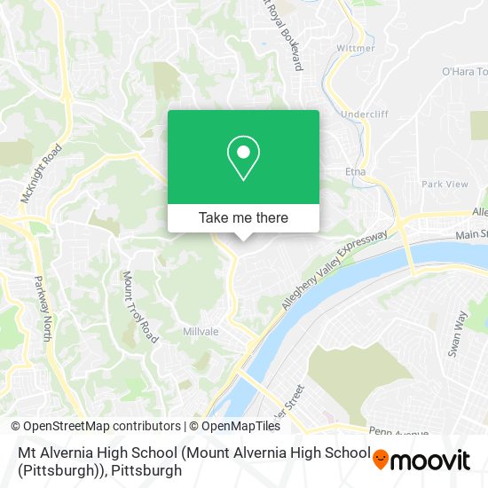 Mapa de Mt Alvernia High School (Mount Alvernia High School (Pittsburgh))