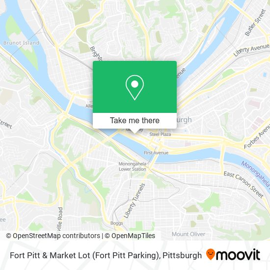 Mapa de Fort Pitt & Market Lot (Fort Pitt Parking)