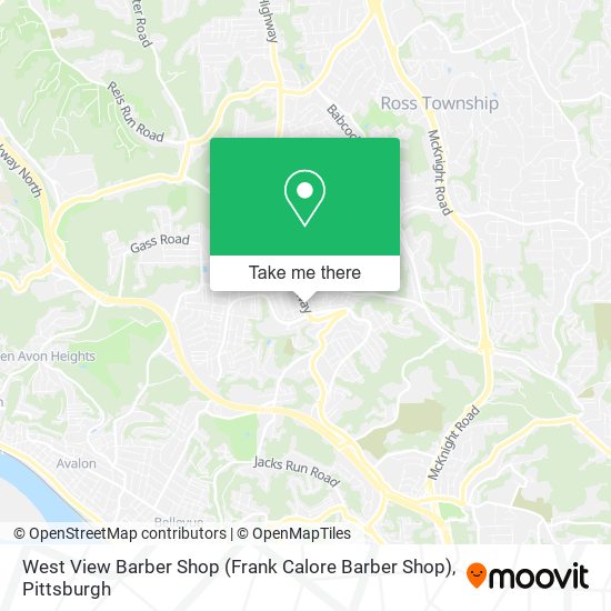 West View Barber Shop (Frank Calore Barber Shop) map