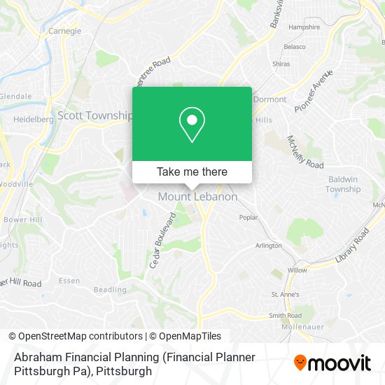 Mapa de Abraham Financial Planning (Financial Planner Pittsburgh Pa)