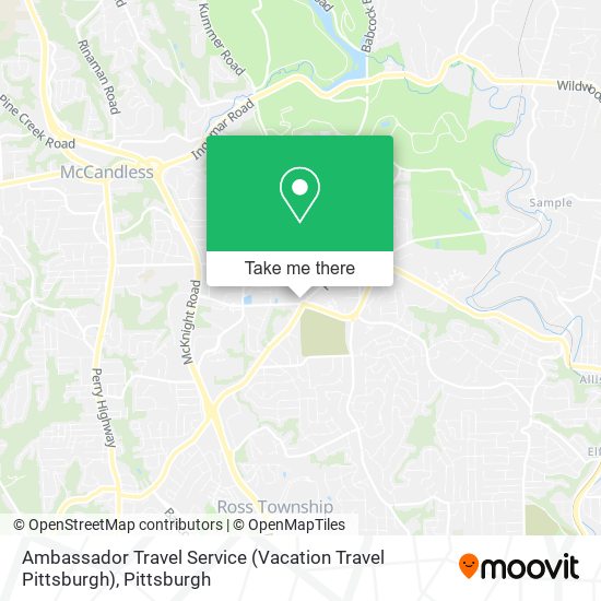 Ambassador Travel Service (Vacation Travel Pittsburgh) map