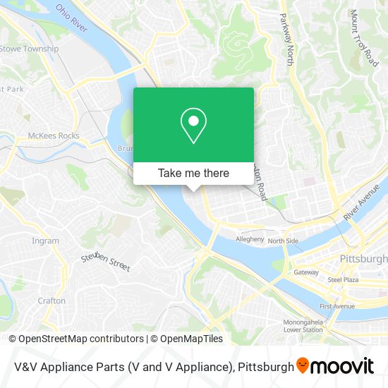 Mapa de V&V Appliance Parts (V and V Appliance)