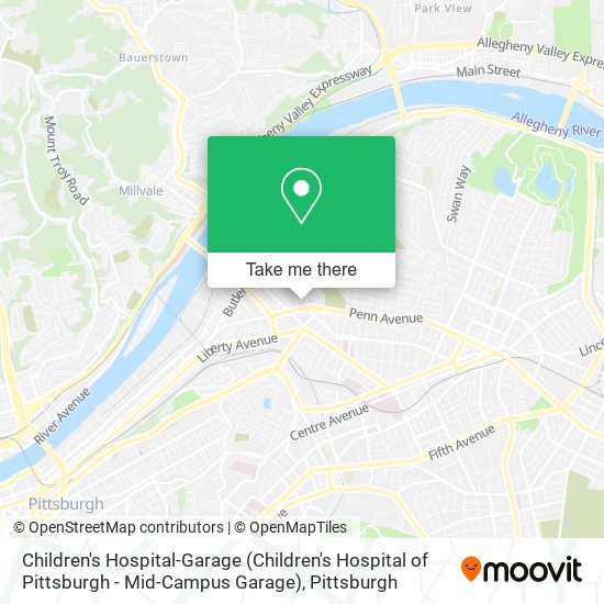 Children's Hospital-Garage (Children's Hospital of Pittsburgh - Mid-Campus Garage) map