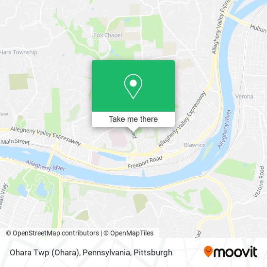 Mapa de Ohara Twp (Ohara), Pennsylvania