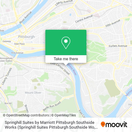 Mapa de Springhill Suites by Marriott Pittsburgh Southside Works