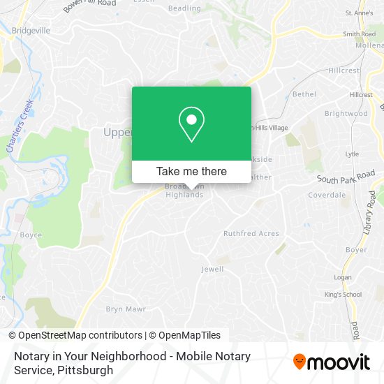 Notary in Your Neighborhood - Mobile Notary Service map