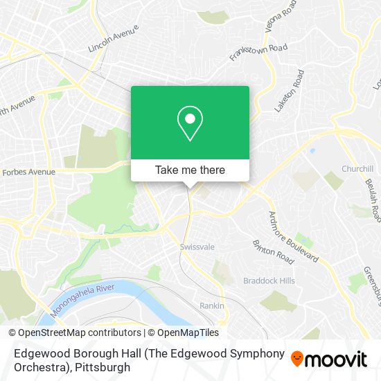 Mapa de Edgewood Borough Hall (The Edgewood Symphony Orchestra)