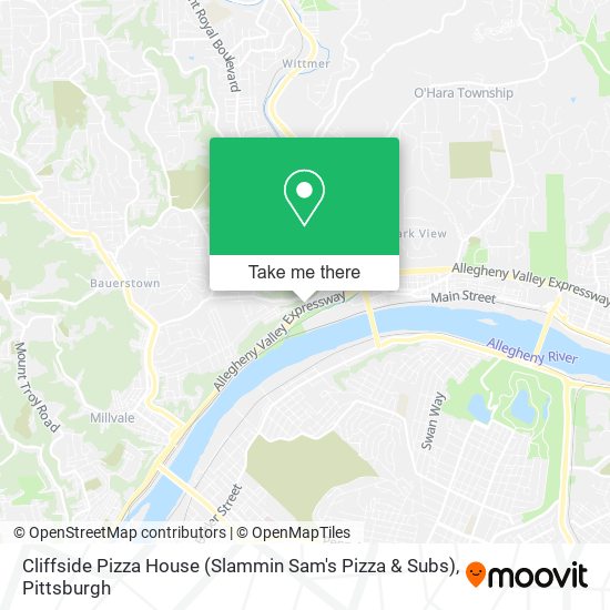 Cliffside Pizza House (Slammin Sam's Pizza & Subs) map