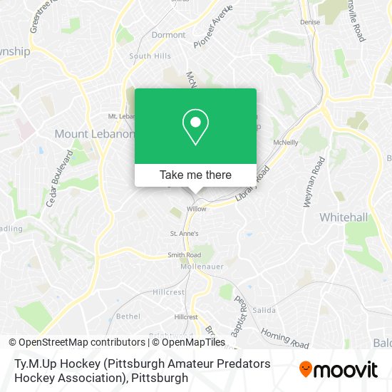 Ty.M.Up Hockey (Pittsburgh Amateur Predators Hockey Association) map