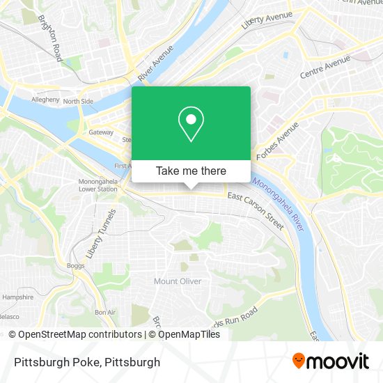 Mapa de Pittsburgh Poke