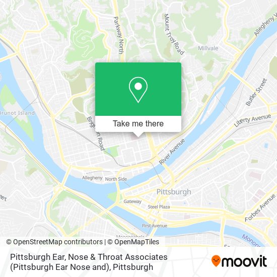 Pittsburgh Ear, Nose & Throat Associates (Pittsburgh Ear Nose and) map