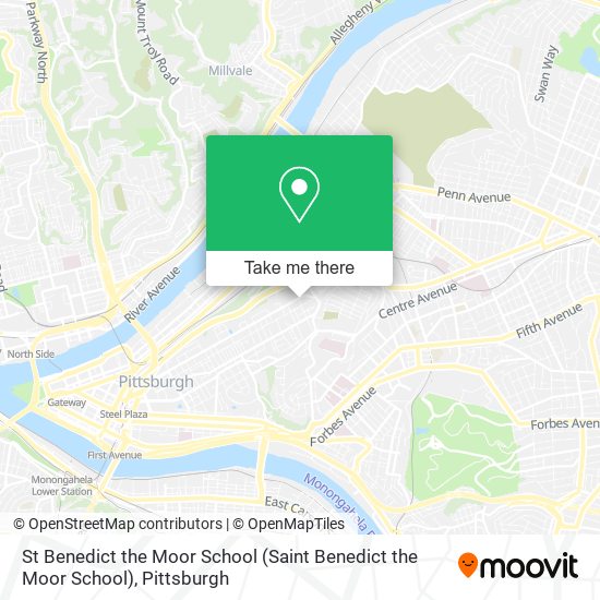 St Benedict the Moor School map