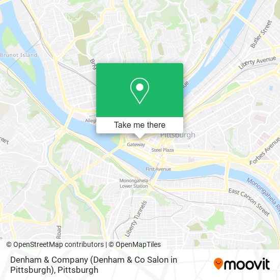 Mapa de Denham & Company (Denham & Co Salon in Pittsburgh)